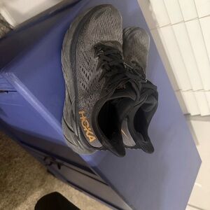 Hoka One One Black and Gray Athletic Shoes